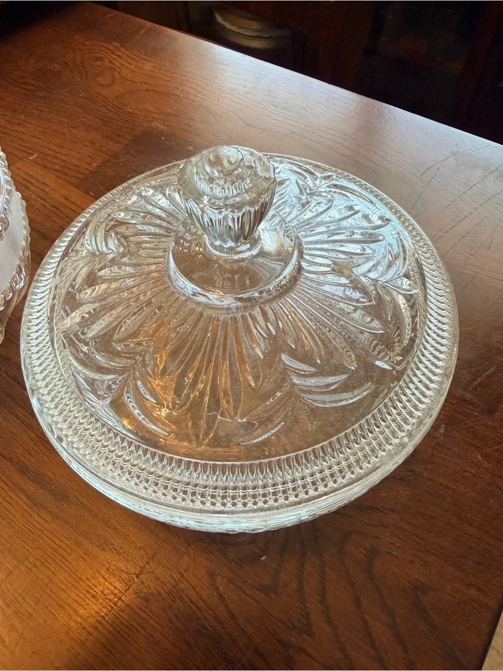 Set of 3 Vintage Clear Glass Lidded Candy Dish - with Lids Cute Candle Making